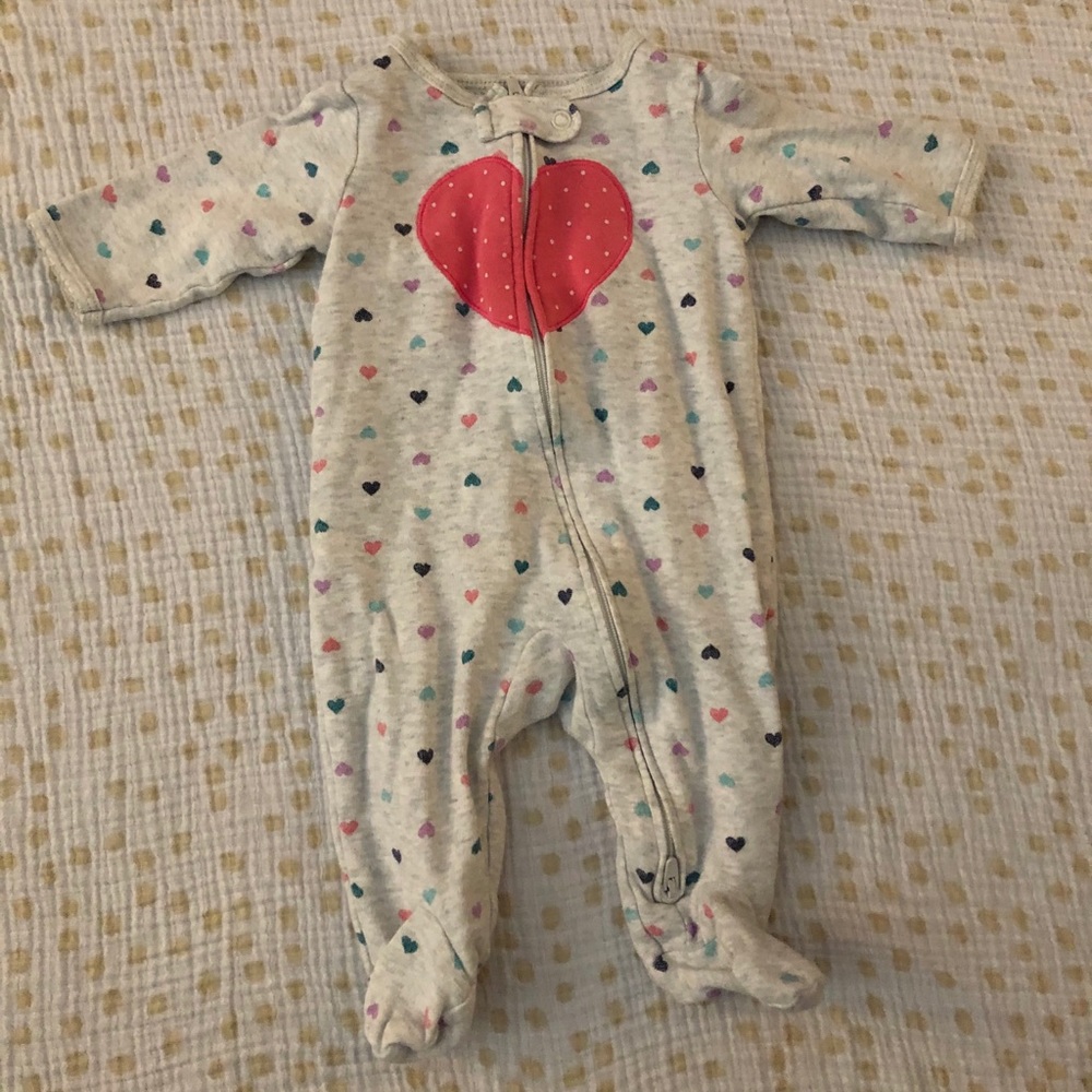 3 month girl heart sleep n play